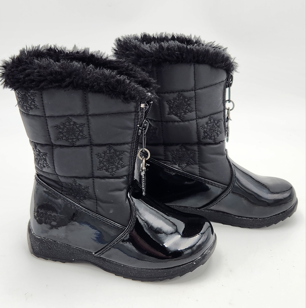 Girls EUC! WARM Black Totes Winter Snow Boots
